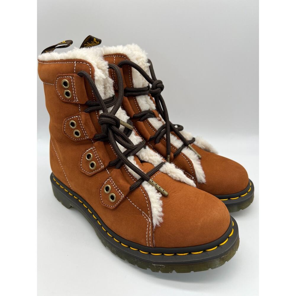 Dr. Martens 1460 Lace to Toe Fur Lined Buttersoft Lace Up Boots Women's Size 10 - Picture 12 of 16